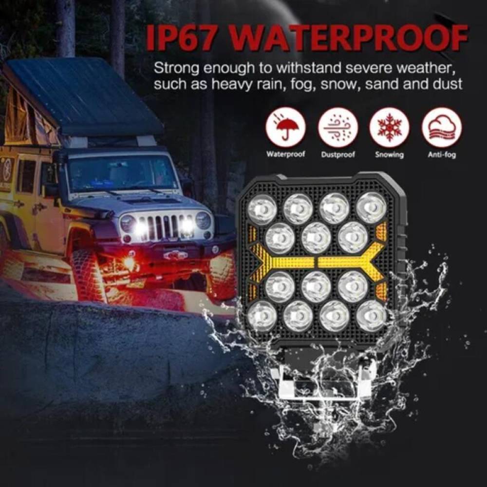 Proiector lucru, 110x110 x38mm, LED, 10-36V/42W, 4200lm, tip spot, stroboscopic, AWL74 Amio 04418 Proiector lucru, 110x110 x38mm, LED, 10-36V/42W, 4200lm, tip spot, stroboscopic, AWL74 Amio 04418