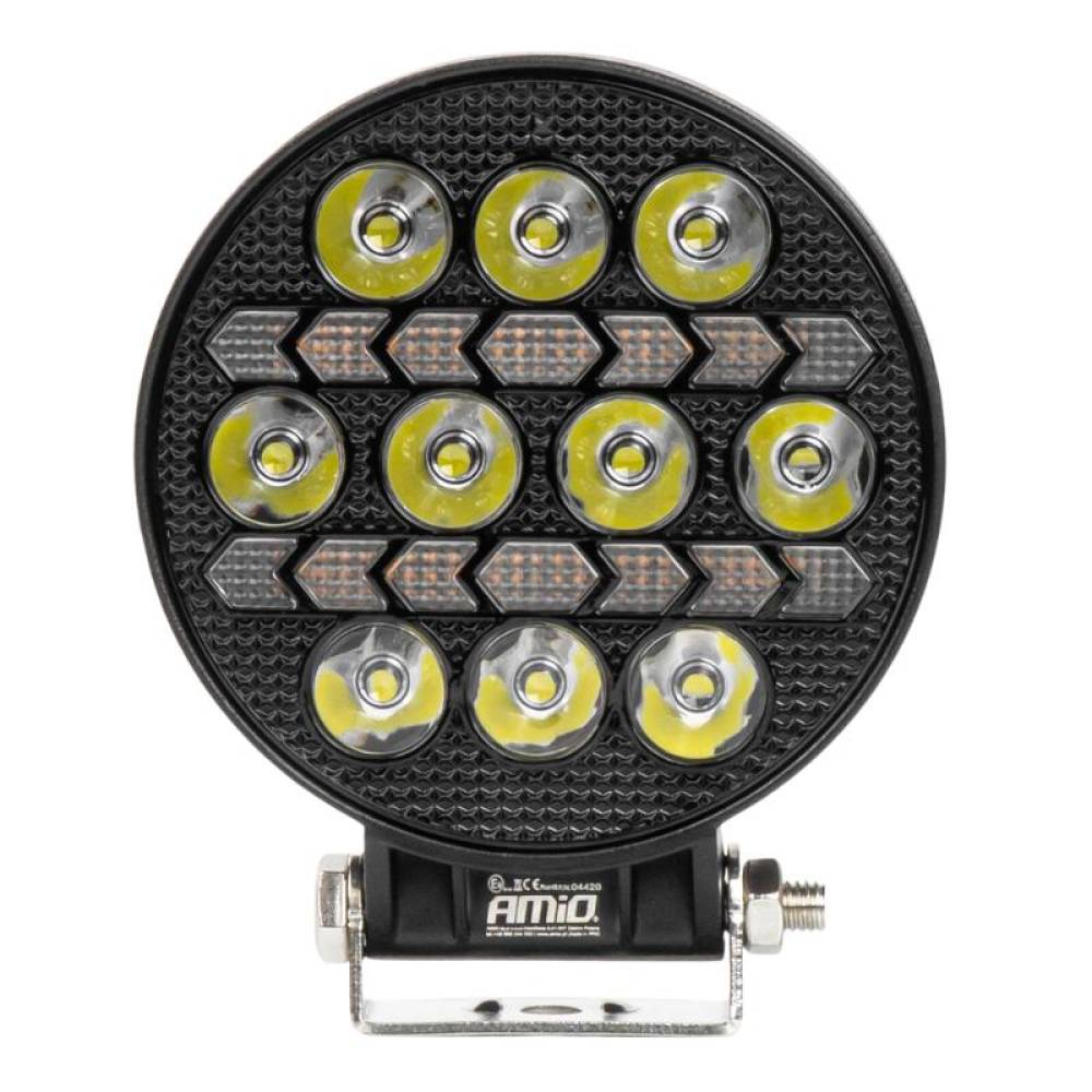 Proiector lucru, fi110x40mm, LED, 9-36V, 45W,  3000lm, tip spot si stroboscopic galben, AWL76 04420 Amio