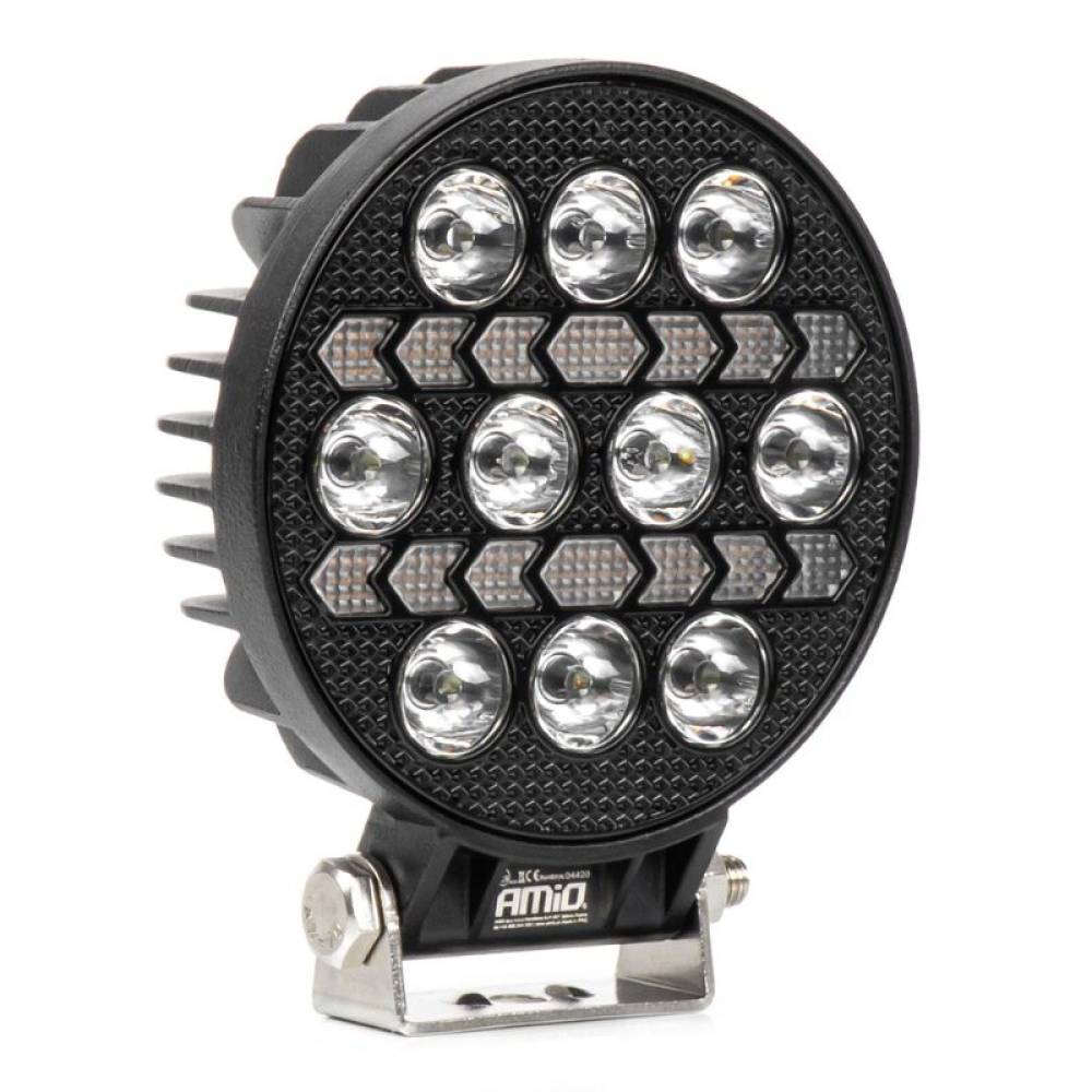 Proiector lucru, fi110x40mm, LED, 9-36V, 45W,  3000lm, tip spot si stroboscopic galben, AWL76 04420 Amio
