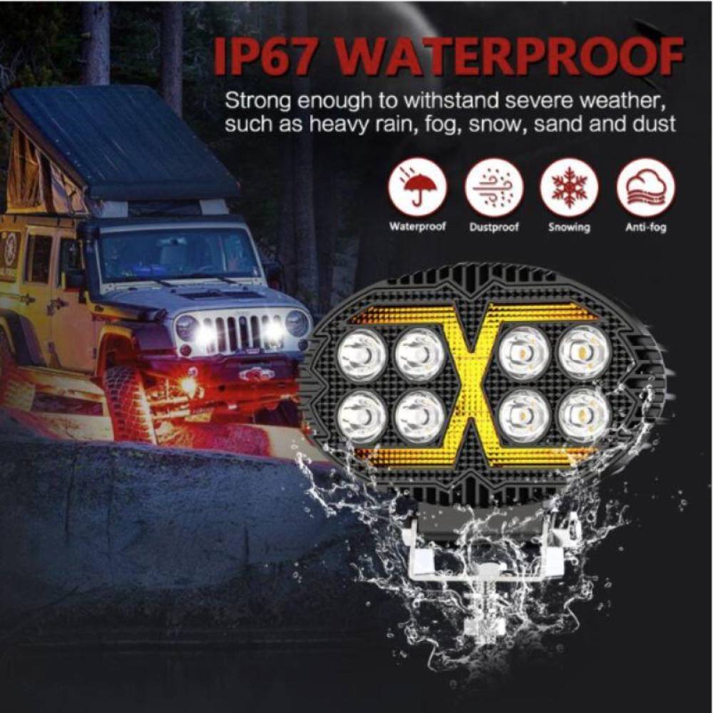 Proiector lucru, 140x90,  LED,  oval, 10-36V, 2400lm, stroboscopic, 04422 Amio