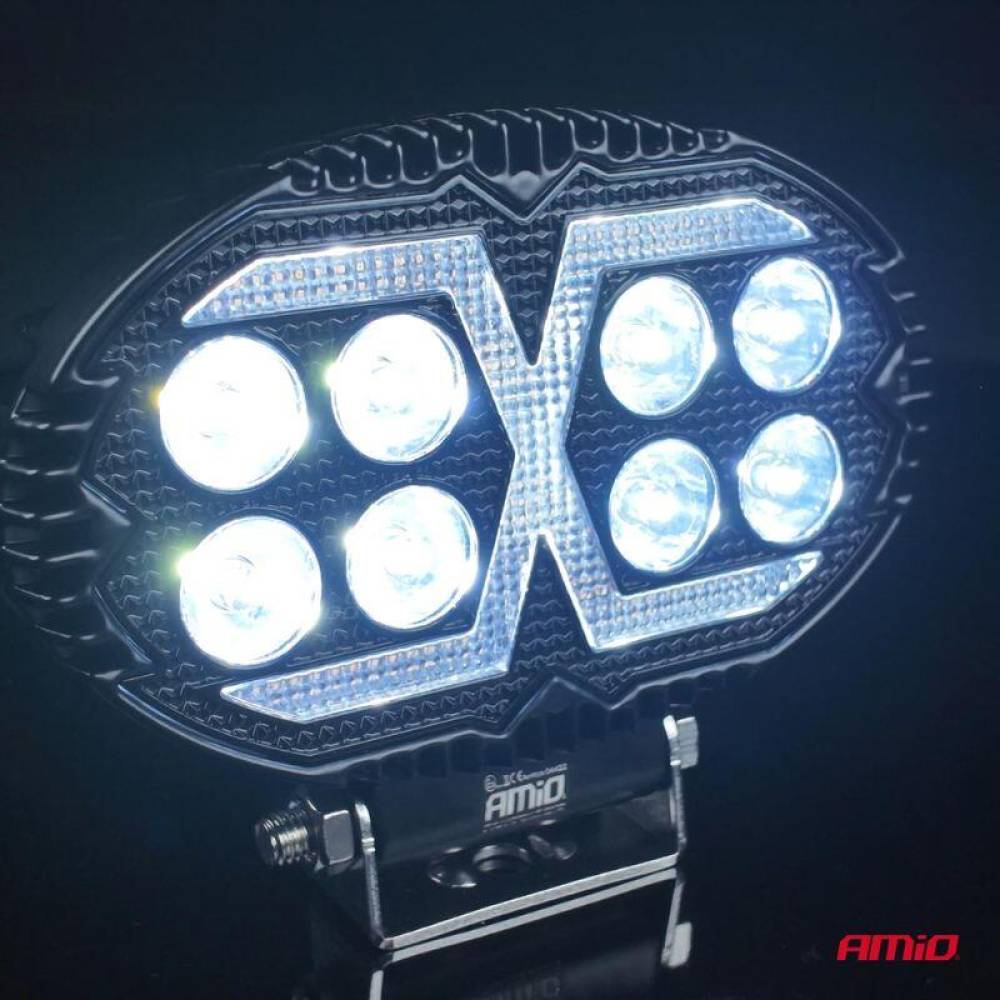 Proiector lucru, 140x90,  LED,  oval, 10-36V, 2400lm, stroboscopic, 04422 Amio