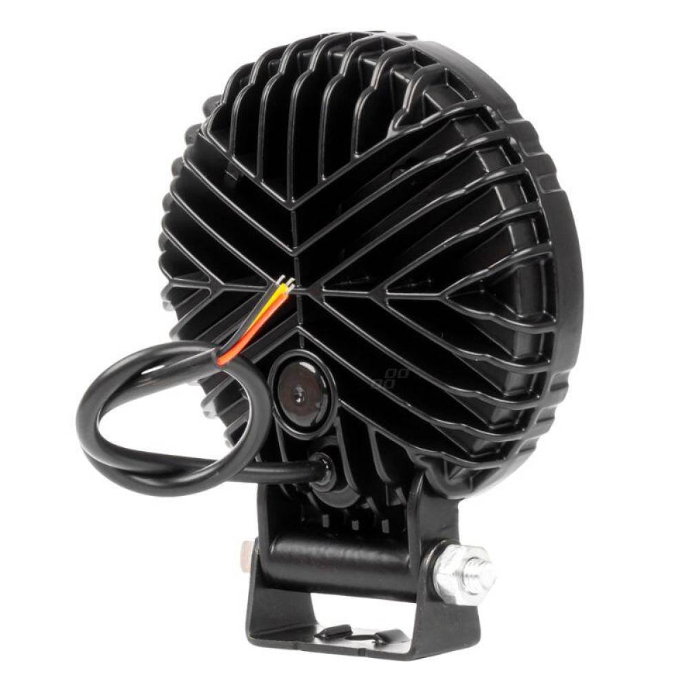 Proiector lucru, fi 110x38mm, LED, 9-36V, 48W, 2400lm, tip flood, stroboscopic galben, AWL80, Amio 04427