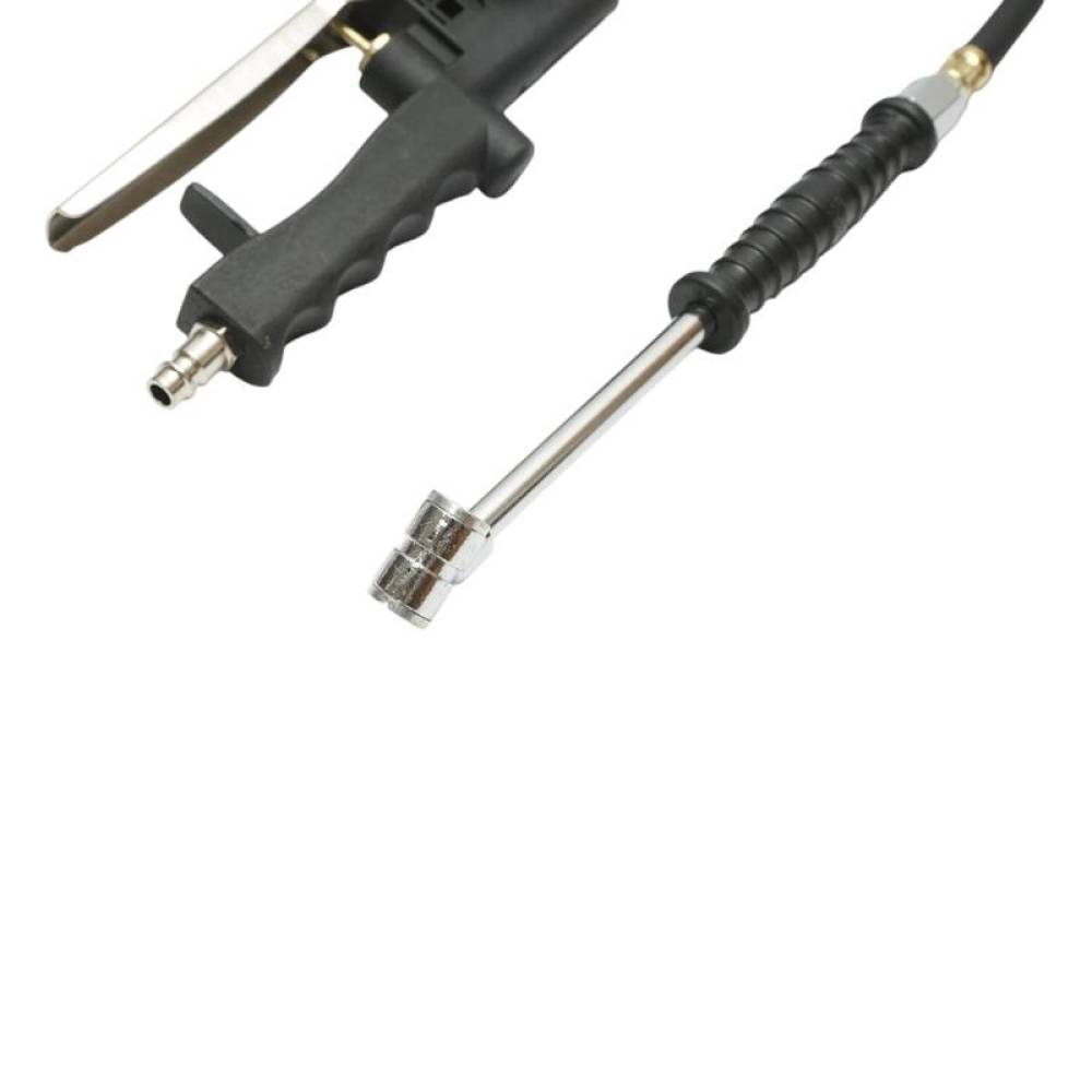 Pistol aer roti cu manometru digital, 0-18 bar, cu furtun 40cm si tija, baterie AAA, BK56560 / SW81