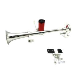 Claxon 12v, pe aer cu compresor, cu 1 pipa, cromat, 79881