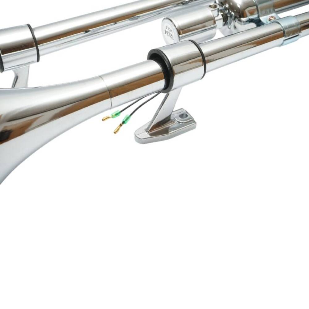 Claxon 12/24V, pe aer, 2 pipe 71 si 61cm, cu butelie, 79886