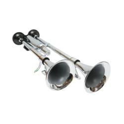 Claxon 12/24V, pe aer, 2 pipe 71 si 61cm, cu butelie, 79886