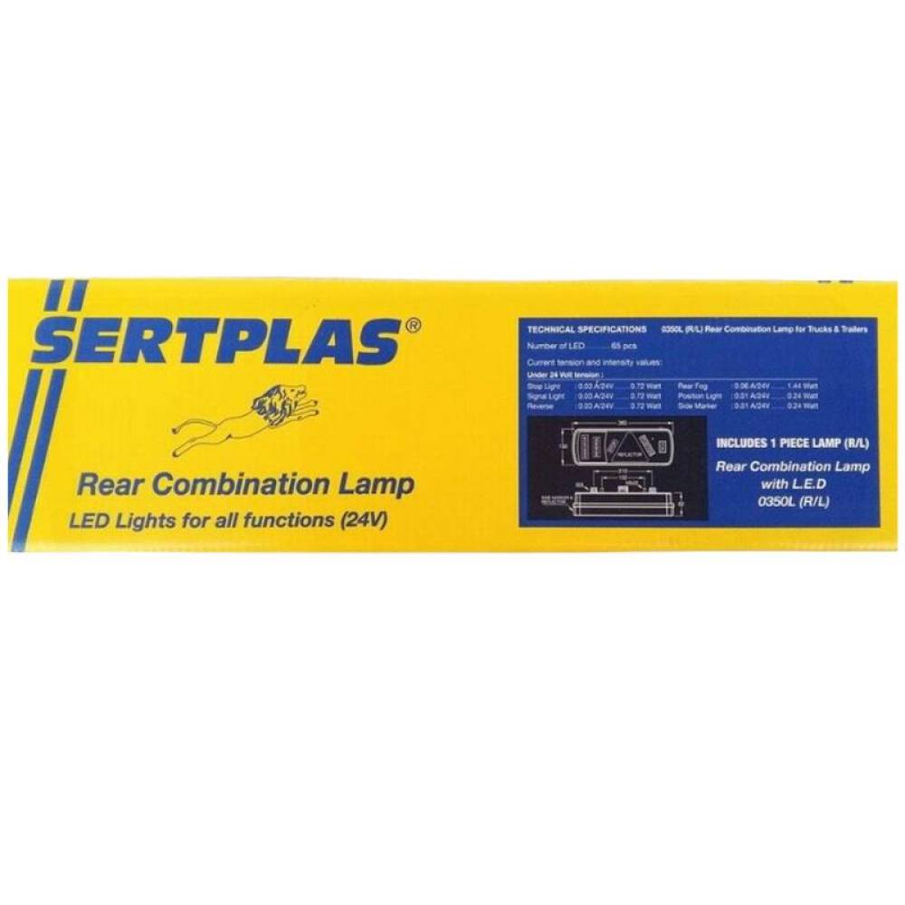 Lampa stop, 360x130, 7 functii, Led, Dreapta, Sertplas 0350L