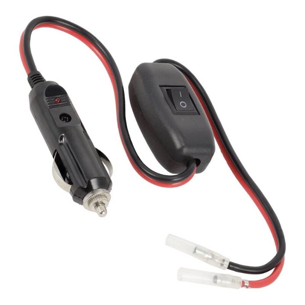 Stecher bricheta (mufa), 12V, cablu 50 cm, cu intrerupator pe fir, Carmotion 63218