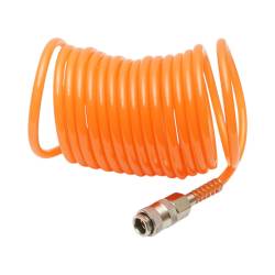 Furtun aer comprimat spiralat 5m,PU , Ø 5-8mm, cupla rapida 1/4,  BK76308