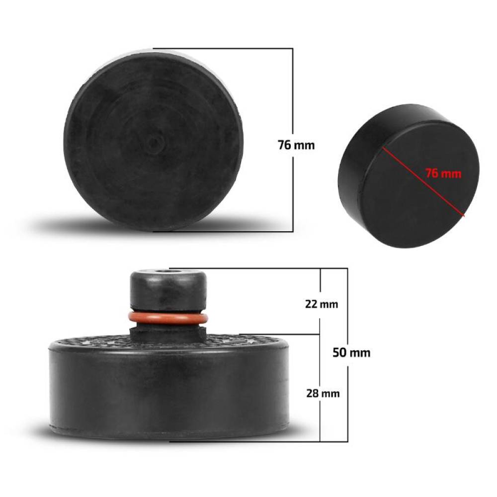 Tampon cauciuc pentru cric universal, fi76, h50, pentru TESLA  model 3,S,Y,X, TeslaFlat Pro HEYNER 347.710