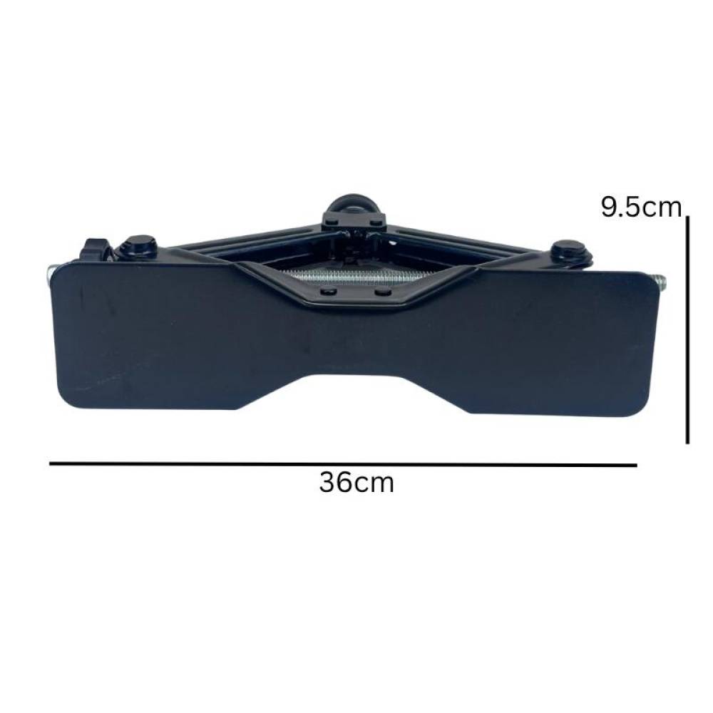 Cric foarfeca 2T, 26-38cm, baza extra lata cu cheie clicket, tampon rotund, MultiLift Black Edition, HEYNER 347.23