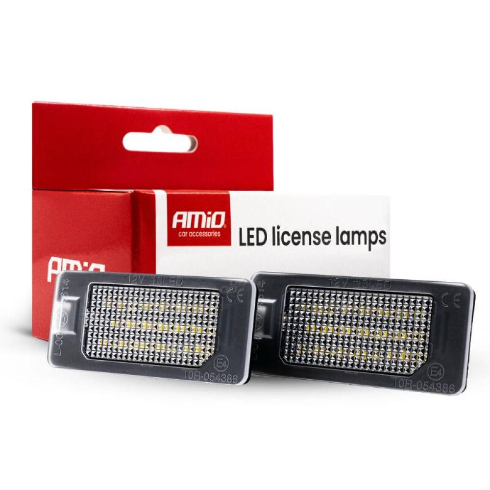 Set 2 bucati lampa numar LED compatibil, VAG, AUDI, VW, SEAT, SKODA, AMIO-04540