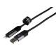 Cablu incarcator USB TipC la TipC, cablu de 1 m cu microfibra, 60W, cu 4 adaptoare, negru, WAYME 63092