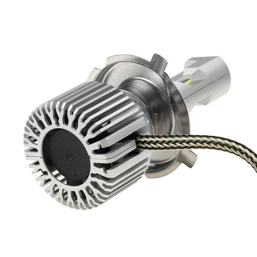 Set 2 becuri H4, 2-LED CSP, 12V, 60W, 7200 LM, 6000K, 400%, cu radiator ventilat, HL Retrofit Series, Carmotion Vision 83311 