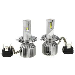 Set 2 becuri H4, 2-LED CSP, 12V, 60W, 7200 LM, 6000K, 400%, cu radiator ventilat, HL Retrofit Series, Carmotion Vision 83311 