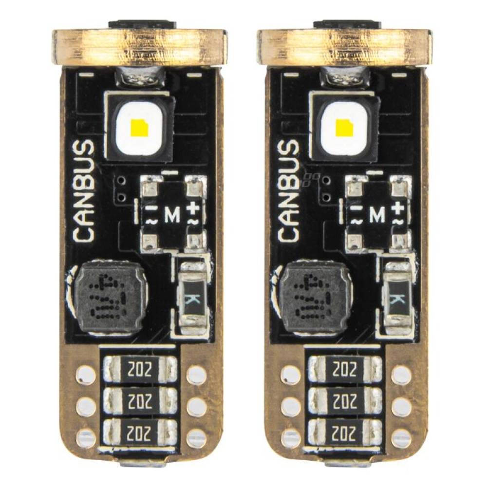 Set 2 becuri T10, W5W, 3SMD 3838, 12-24V, alb, Canbus, Amio 04246