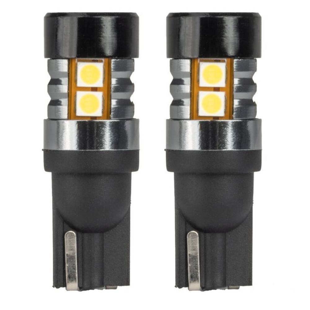 Set 2 becuri T10, 9 LED-uri tip SMD 3030, 12/24V, W5W, CANBUS, Amio 04241