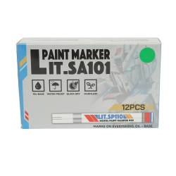 Marker vopsea pe baza de ulei, impermeabil, galben. set 12buc, BK LIT.SA101 PK38