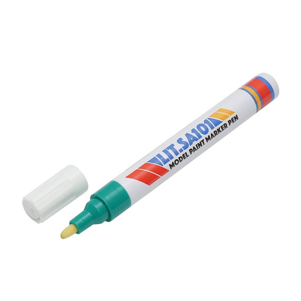 Marker vopsea pe baza de ulei, impermeabil, galben. set 12buc, BK LIT.SA101 PK38