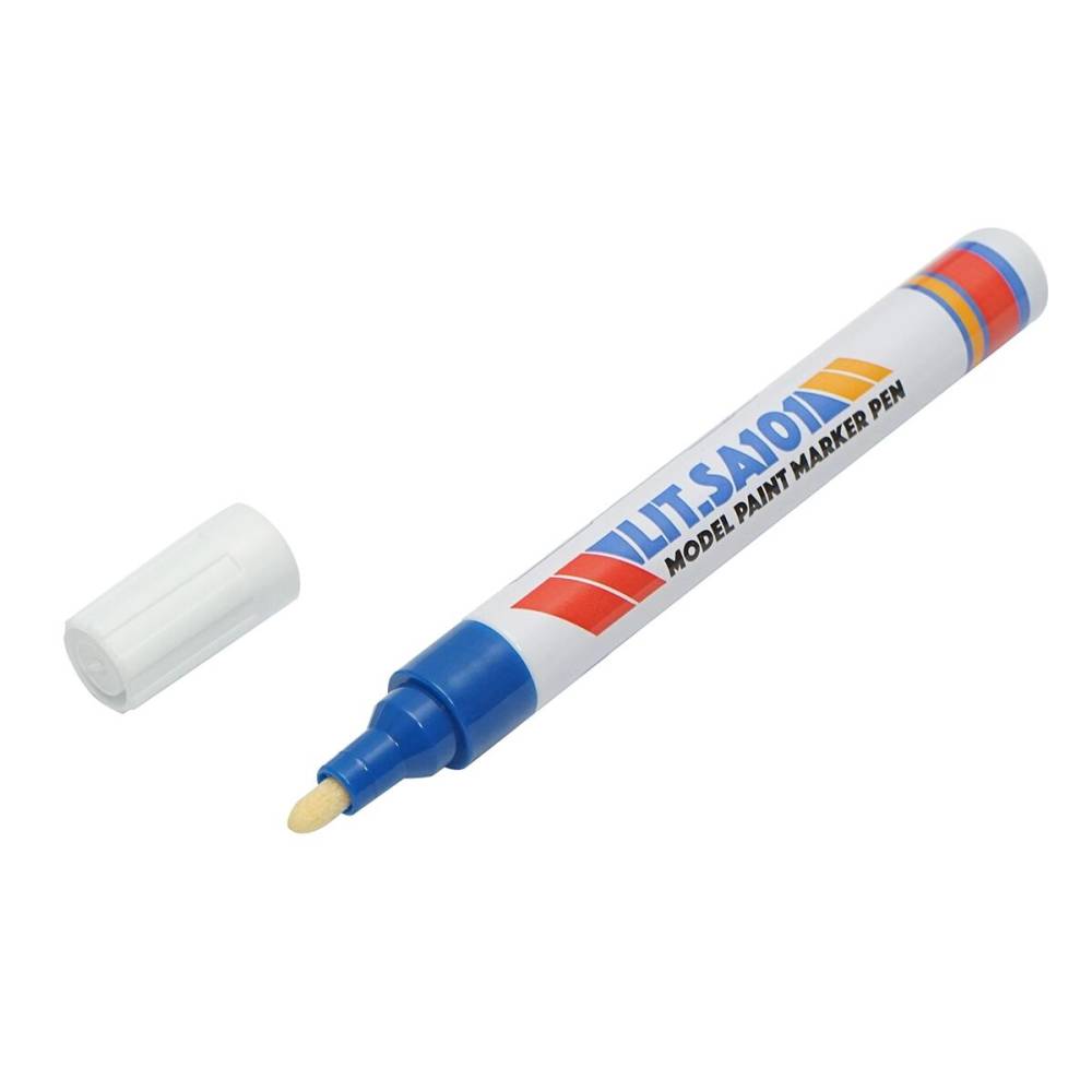 Marker vopsea pe baza de ulei, impermeabil, albastru. set 12buc, BK LIT.SA101 PK39