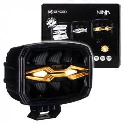 Proiector 220x123, faza lunga, LED X-SPIDER NINJA, cu pozitie si functie stroboscopica & wellcome, 80W, L3443