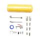 Set accesorii compresor aer, cu furtun spiralat, pistol suflare, conectori, duze si cuple rapide universale, set 20piese, RK49