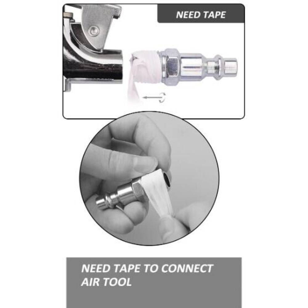 Set accesorii compresor aer, cu furtun spiralat, pistol suflare, conectori, duze si cuple rapide universale, set 20piese, RK49