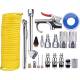 Set accesorii compresor aer, cu furtun spiralat, pistol suflare, conectori, duze si cuple rapide universale, set 20piese, RK49
