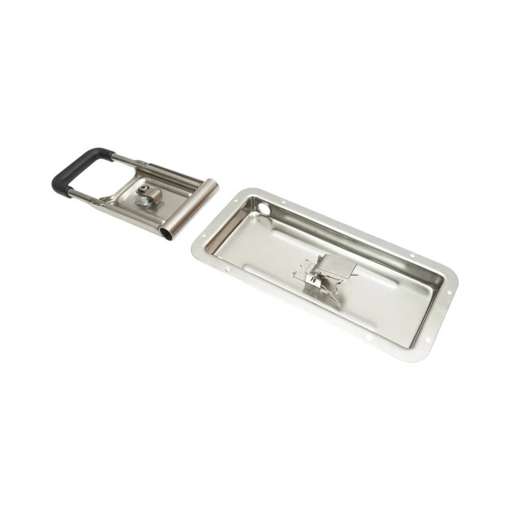 Inchidere laterala incastrata, inox, 270x130x23.5mm, incuietoare usa camion, duba frigo, bkUH03