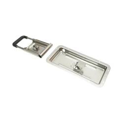 Inchidere laterala incastrata, inox, 270x130x23.5mm, incuietoare usa camion, duba frigo, bkUH03