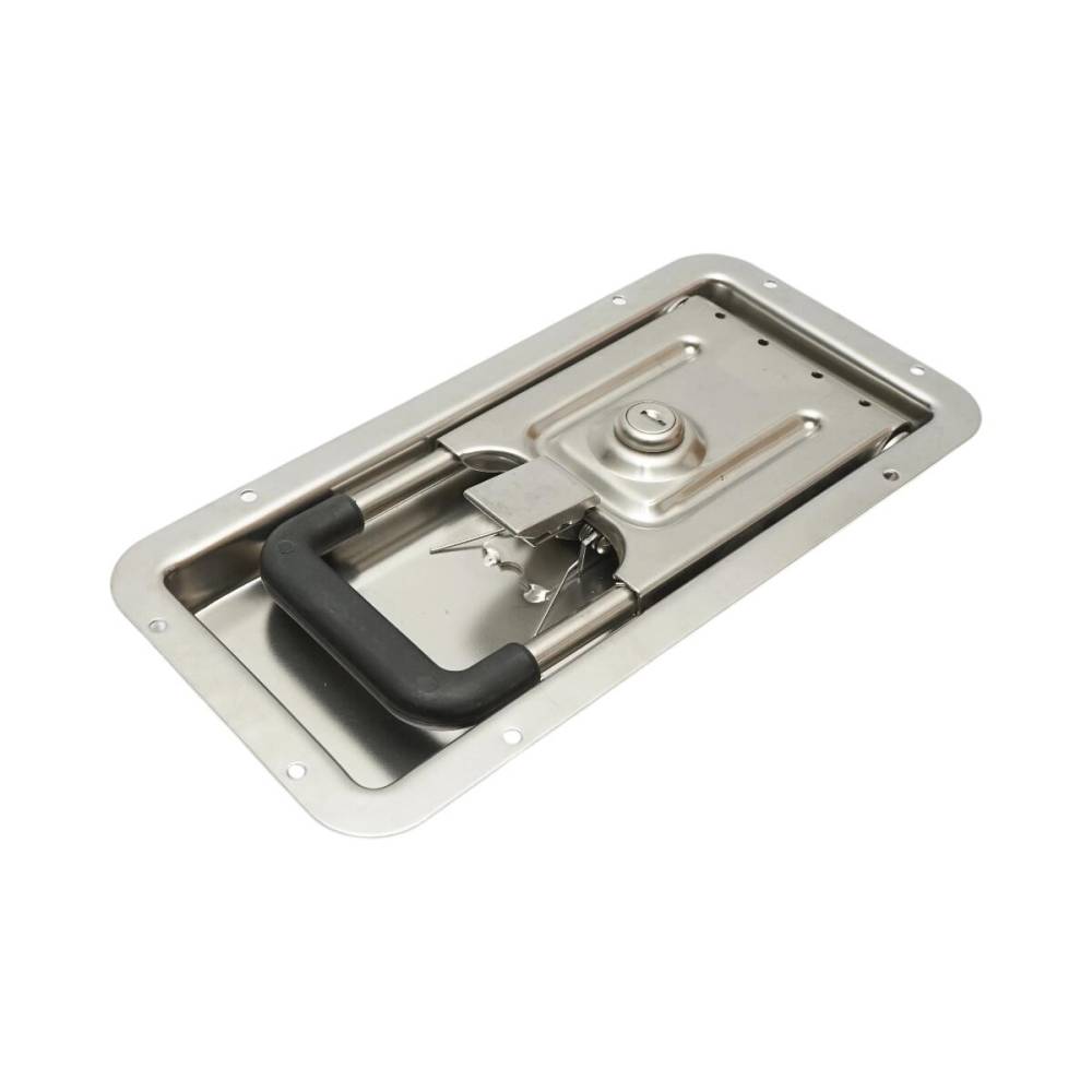 Inchidere laterala incastrata, inox, 270x130x23.5mm, incuietoare usa camion, duba frigo, bkUH03