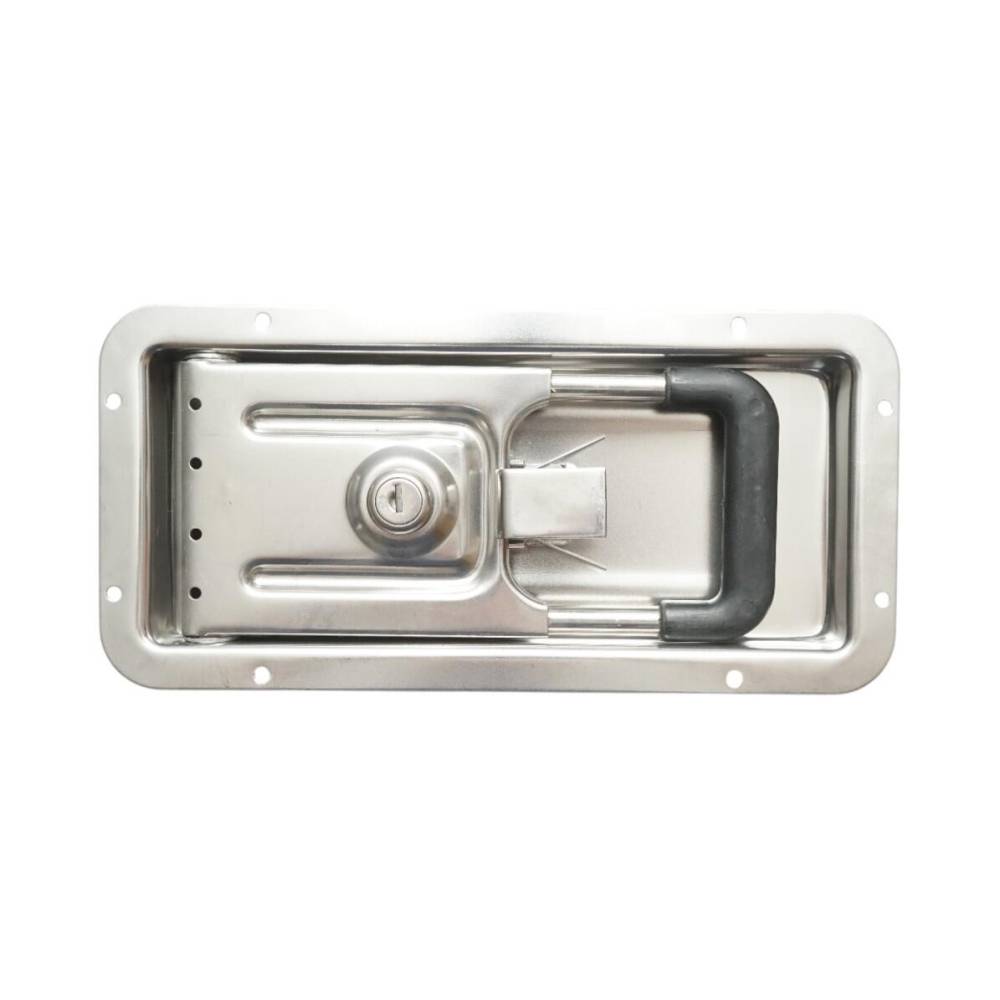 Inchidere laterala incastrata, inox, 270x130x23.5mm, incuietoare usa camion, duba frigo, bkUH03