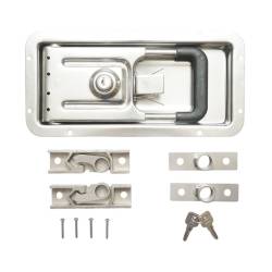 Inchidere laterala incastrata, inox, 270x130x23.5mm, incuietoare usa camion, duba frigo, bkUH03
