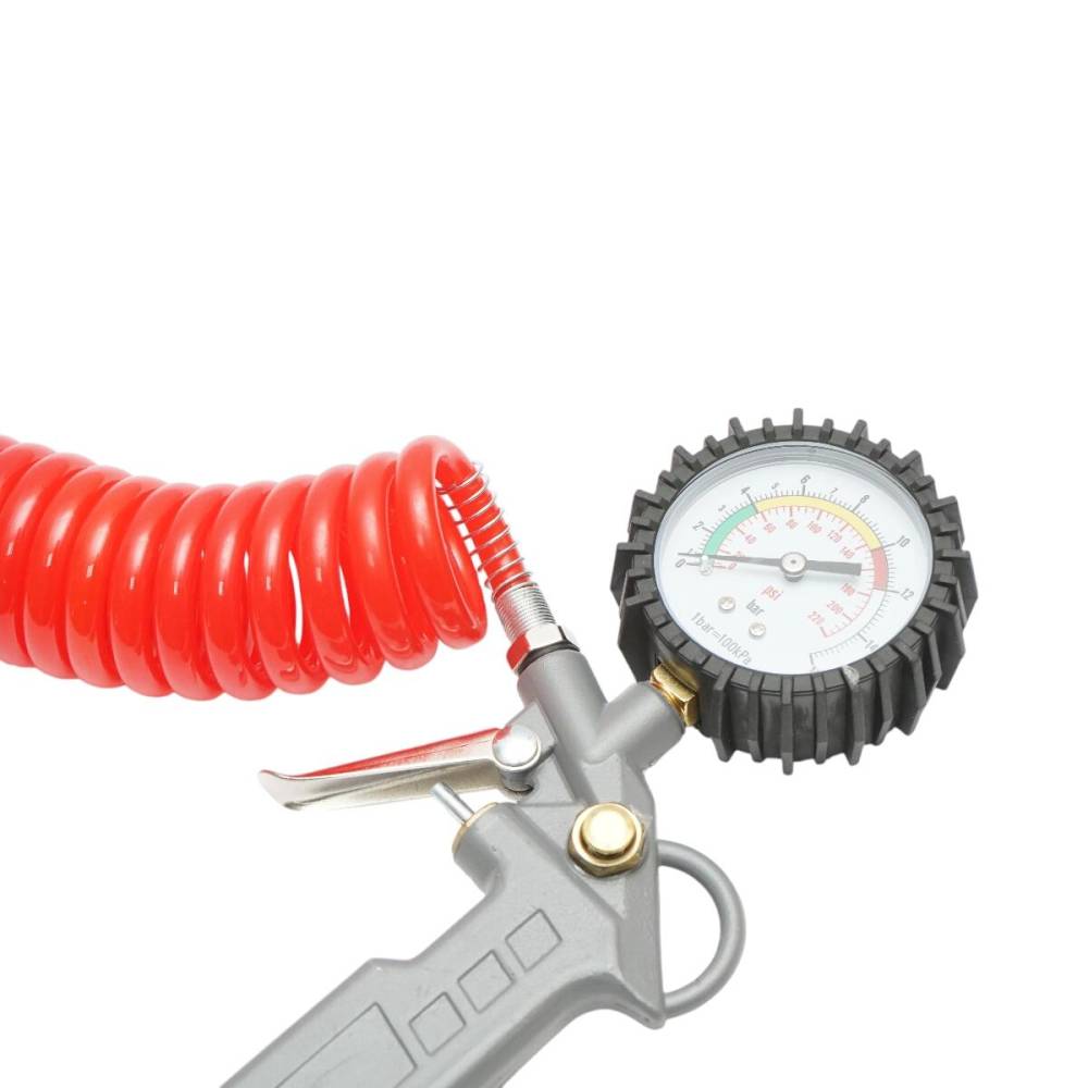 Pistol aer roti cu manom si furtun spiralat 5m, 0-16 bar, BKRK63 Pistol aer roti cu manom si furtun spiralat 5m, 0-16 bar, BKRK63