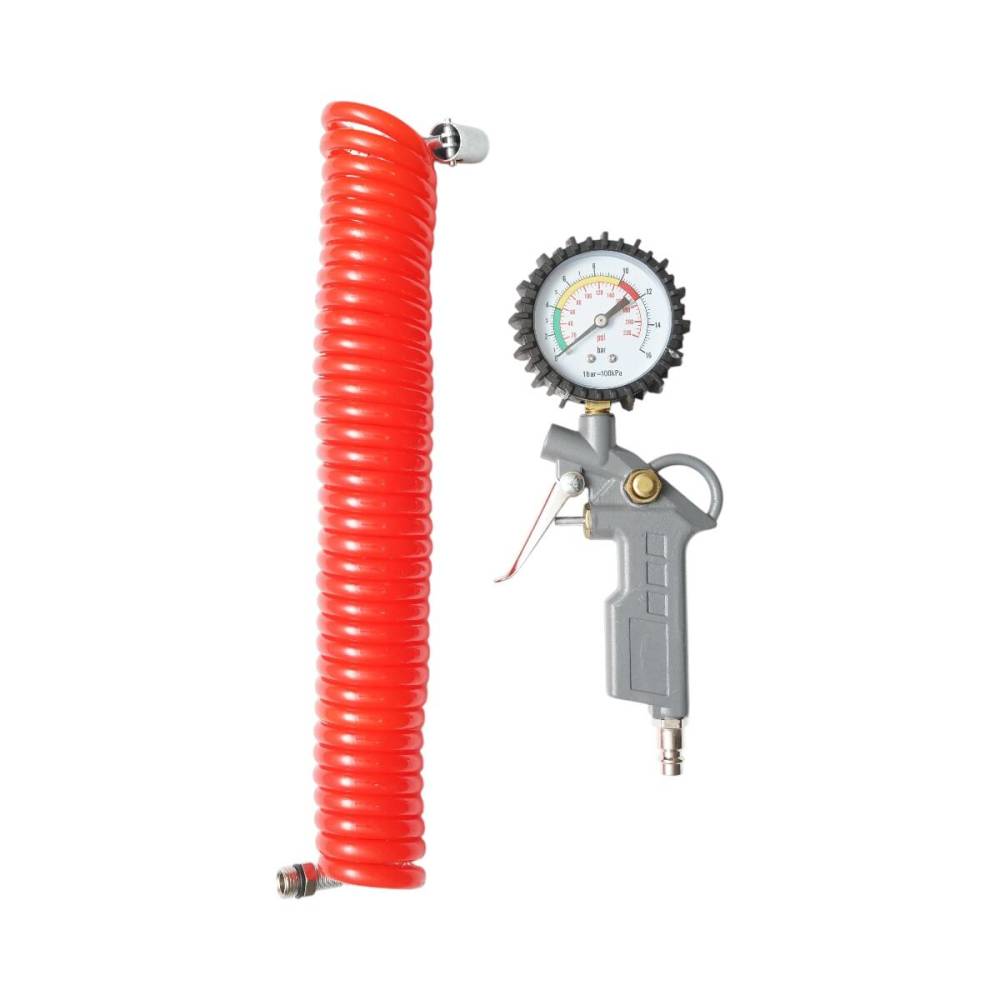 Pistol aer roti cu manom si furtun spiralat 5m, 0-16 bar, BKRK63 Pistol aer roti cu manom si furtun spiralat 5m, 0-16 bar, BKRK63