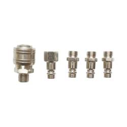 Set5 mufa rapida pentru aer comprimat, cupla rapida cu filet + 4 adaptoare, 1/4
