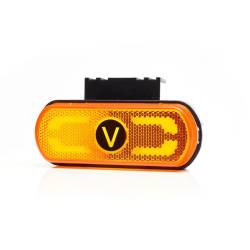 Lampa gabarit 134x53, ovala, cu suport, galben, marcaj V, LED, Formplas BKUJ84