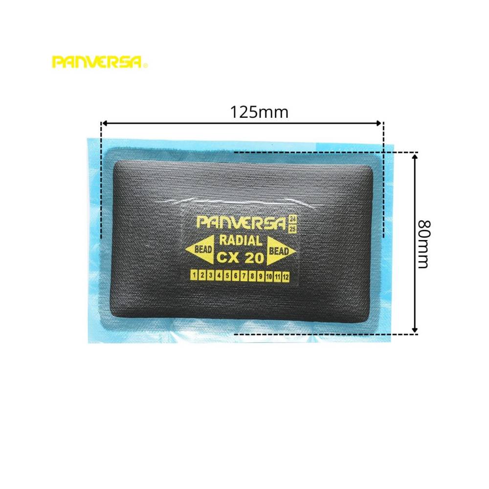 Petice vulcanizare pentru anvelope, radiale, 80x125mm, set/10buc, Panversa CX-20 rn86