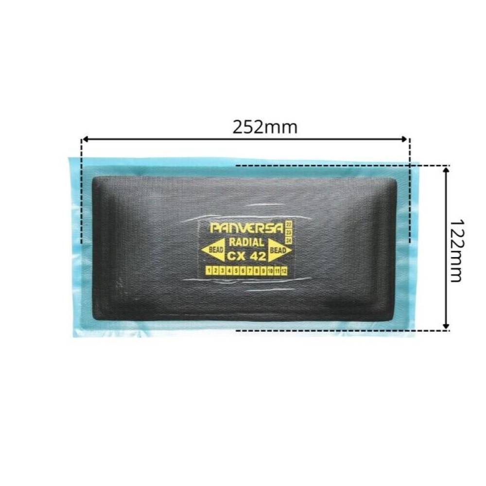 Petice vulcanizare pt anvelope, radiale, 122x252mm, set/5buc, Panversa CX-42 rn89 Petice vulcanizare pt anvelope, radiale, 122x252mm, set/5buc, Panversa CX-42 rn89