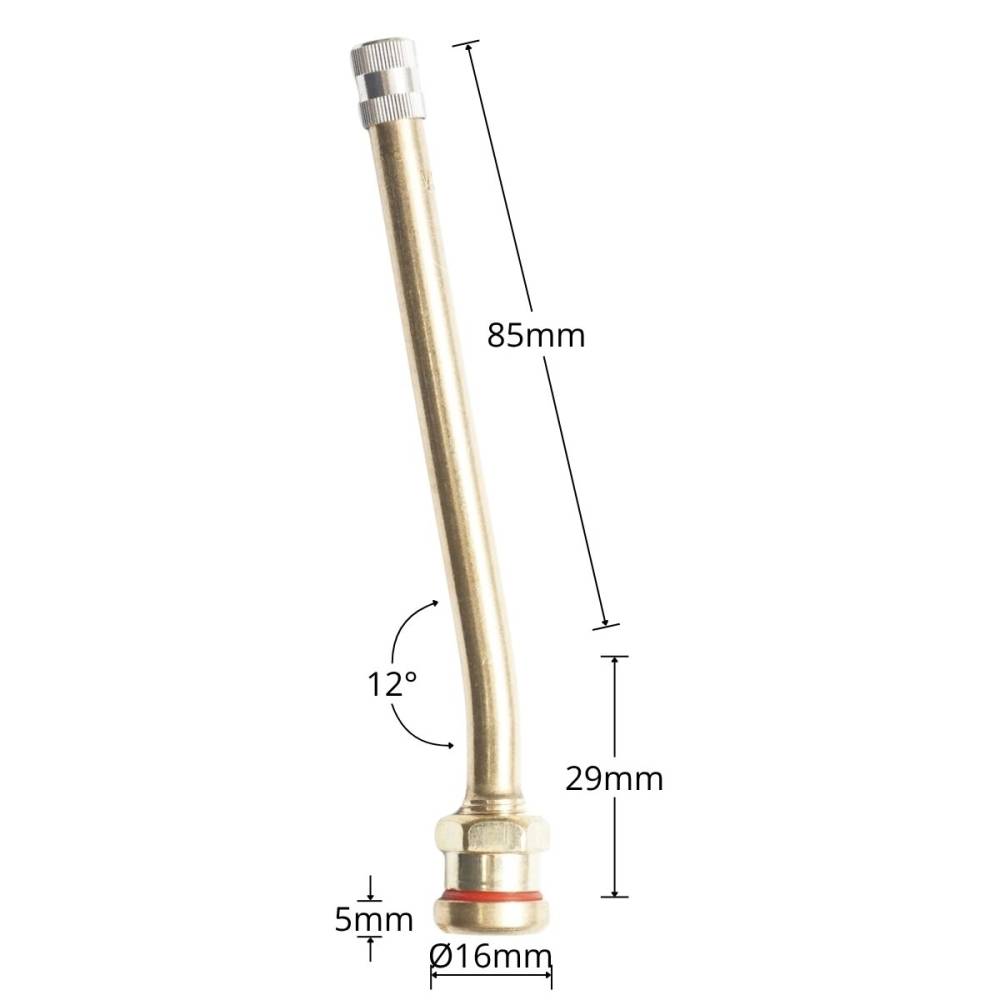 Valva camion v3-20-8 tubeless, 12grame, 29+85mm,114cm, RX38
