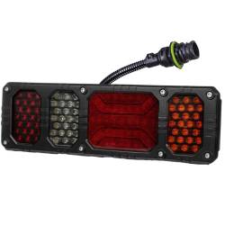 Lampa stop 450x139, 6 functii, cu ceata si mers inapoi, cu mufa 7pini, 24V, stanga, Heavy Duty LZD2856