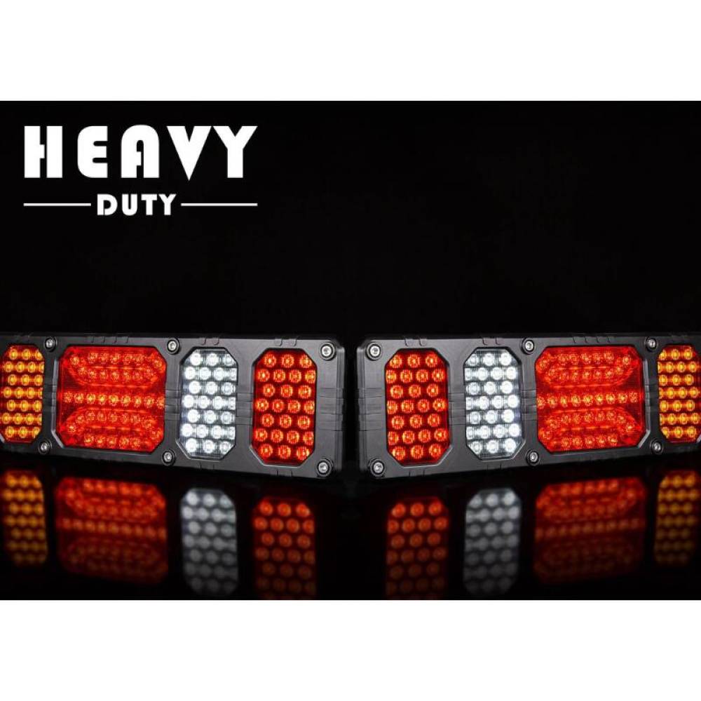 Lampa stop 450x139, 6 functii, cu ceata si mers inapoi, cu mufa 7pini, 24V, dreapta Heavy Duty Horpol LZD2857 