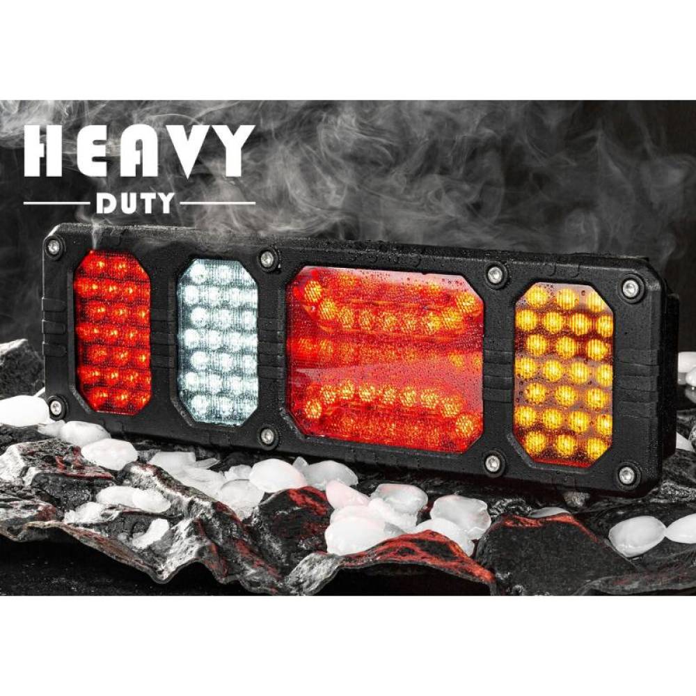 Lampa stop 450x139, 6 functii, cu ceata si mers inapoi, cu mufa 7pini, 24V, dreapta Heavy Duty Horpol LZD2857 