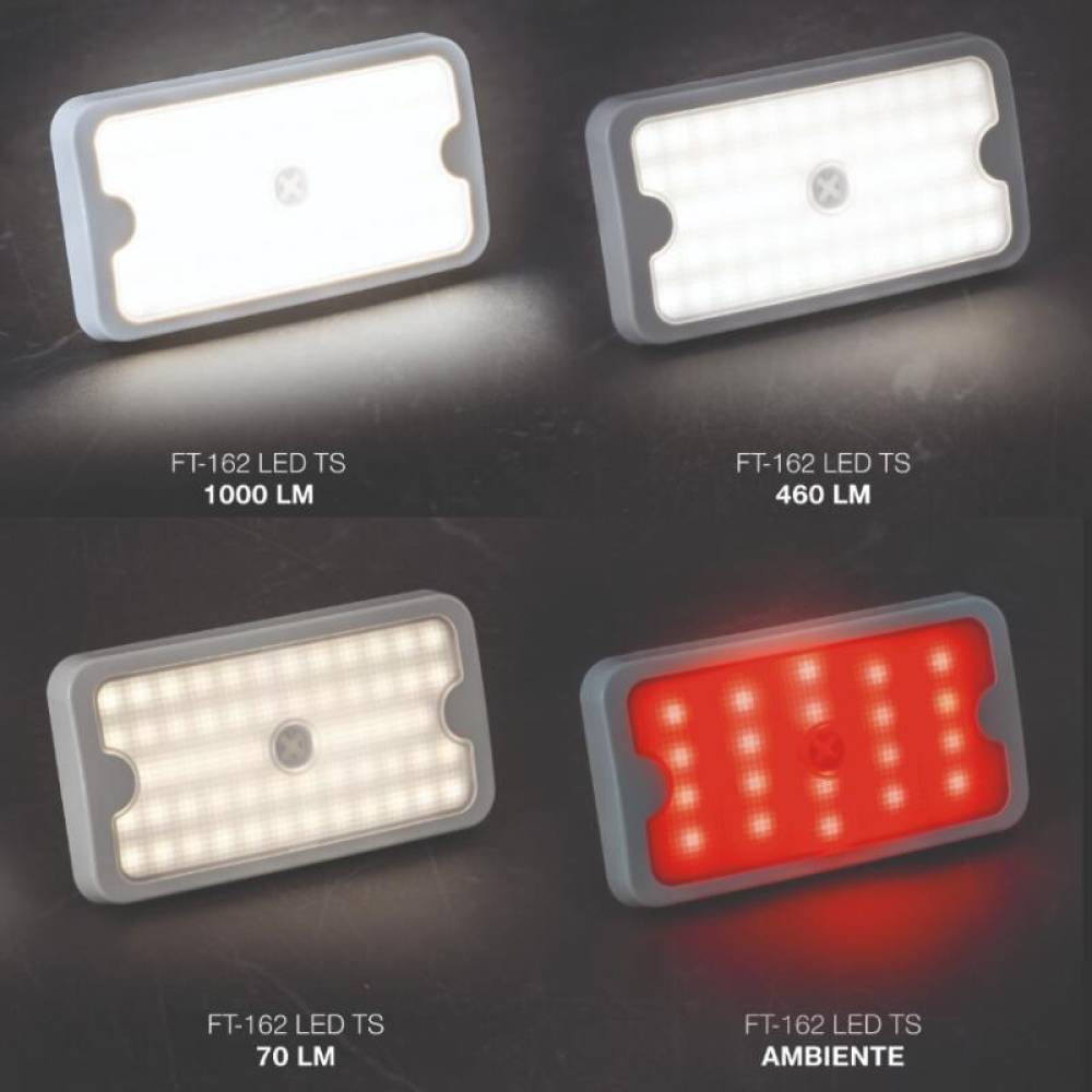 Lampa interior plafoniera 155x83, LED, 4 moduri de lumina, 12–24V, Fristom FT-162 LED TS ADR