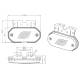 Lampa gabarit 115x55, LED cu suport si Logo, Fristom FT-078 Z