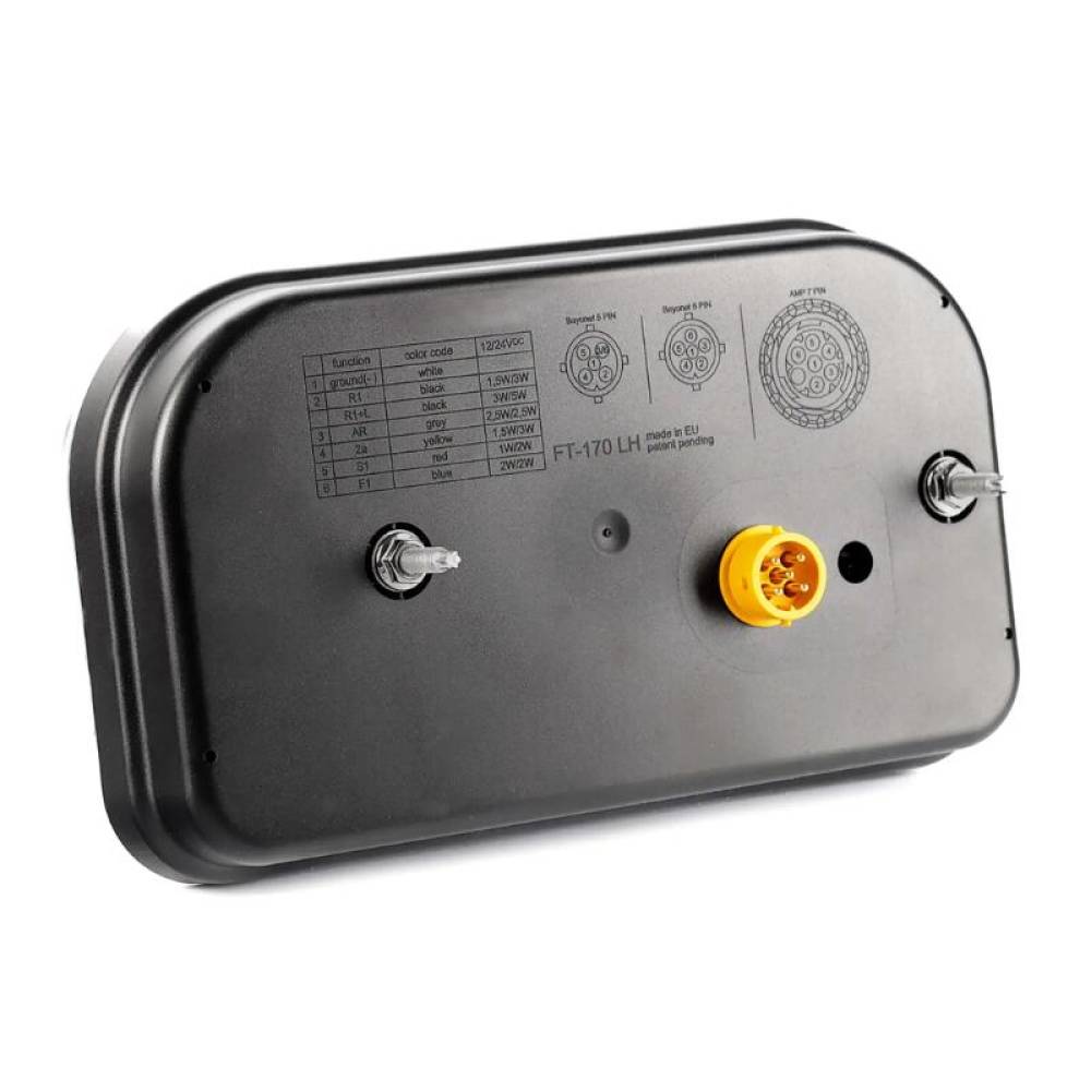 Lampa stop 240x140, LED, 5 functii, cu ceata, cu mufa 5 pini, stanga, FT-170 L NT SPKPM Bajonet Fristom