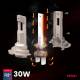 Set 2 becuri, H7 / H18, 2 Led-uri, 12V, 30W, 2710lm, 6000k, AMIO 04712 Set 2 becuri, H7 / H18, 2 Led-uri, 12V, 30W, 2710lm, 6000k, AMIO 04712