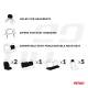Set 9 huse auto universale, neagru cu albastru, Dynamic Blue Amio 04618