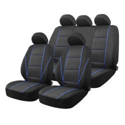 Set 9 huse auto universale, neagru cu albastru, Dynamic Blue Amio 04618