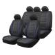 Set 9 huse auto universale, neagru cu albastru, Dynamic Blue Amio 04618